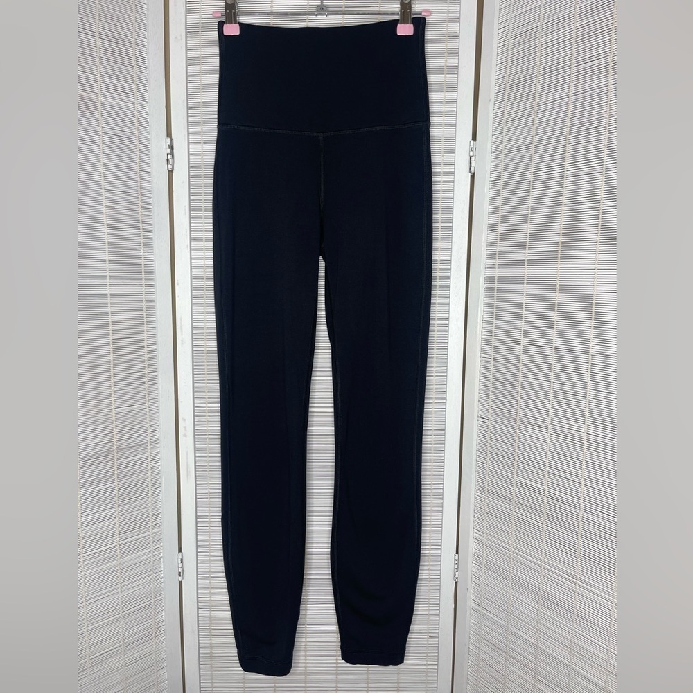 Lululemon Wunder Lounge Super High Rise Tight Black Modal Blend Size 2